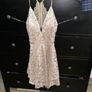 Chic Lace Halter Dress